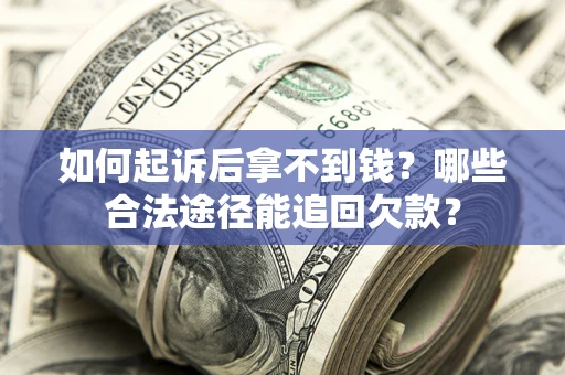 武汉如何起诉后拿不到钱？哪些合法途径能追回欠款？