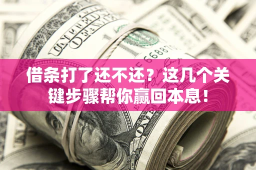 武汉借条打了还不还？这几个关键步骤帮你赢回本息！