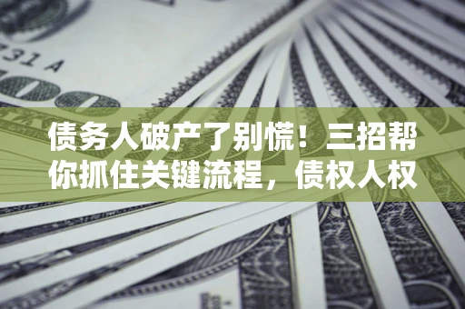 武汉债务人破产了别慌！三招帮你抓住关键流程，债权人权益不再缩水
