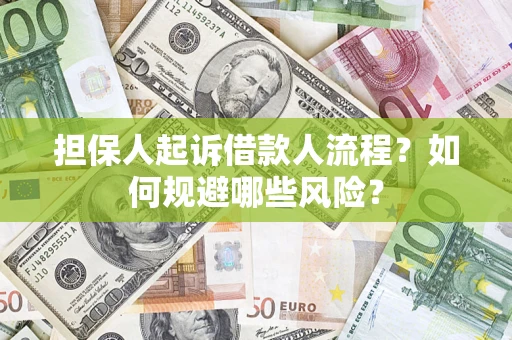 武汉担保人起诉借款人流程？如何规避哪些风险？